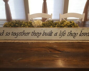 Love Sign, Hand Painted Sign, Master Bedroom Sign, Wedding Gift, Wood Sign, Farmhouse Decor,Distressed Sign, Country Decor, Rustic Sign