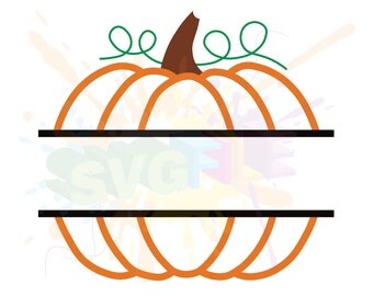 Pumpkin Monogram SVG Files for Cutting Cricut Fall Designs - SVG Files for Silhouette - Instant Download