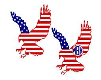 Set of Patriotic Eagles; SVG, Studio 3, DXF, Ai. Ps, and Pdf, Cutting Files for Electronic Cutting Machines