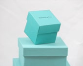 Set of 12 - Custom Printed Turquoise  Party Favor Gift Box Boxes Lid Base