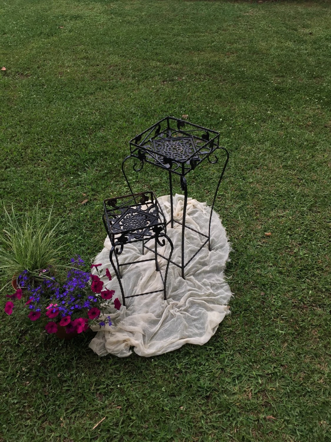 Heavy Wrought Iron Plant Stands Set Of Two Vintage Wrought   Il Fullxfull.1019616955 K1kf 