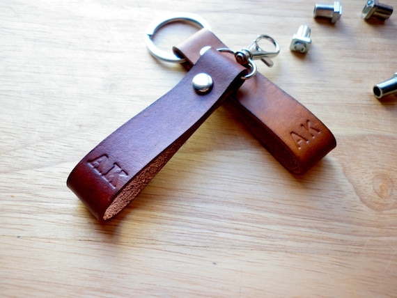 Personalized Leather Keychain//Monogrammed by VantlerLeather