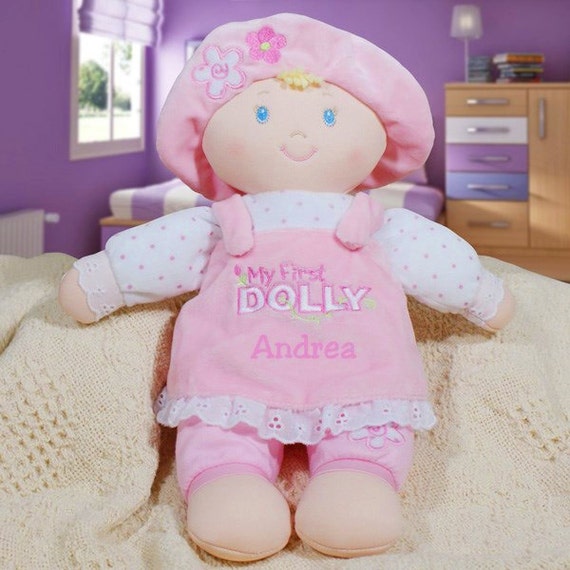 PURPLE PINK BLUE EYES BABY DOLL GOLDBERGER BABIES FIRST ...