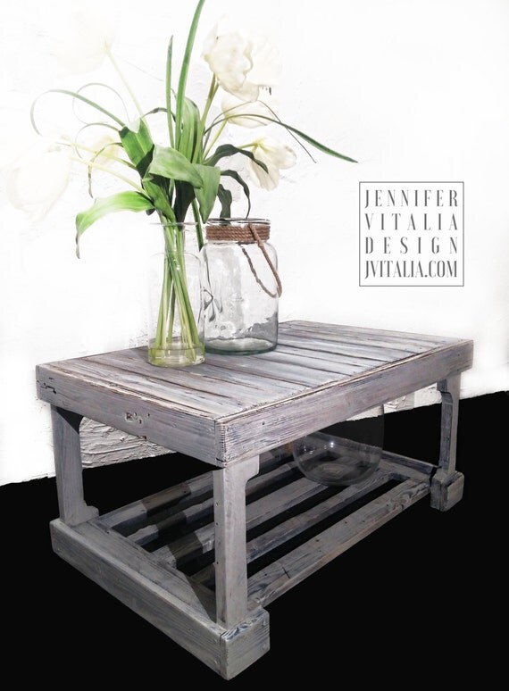 Items similar to Reclaimed wood coffee table grays on Etsy