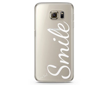 Samsung S7 clear case, clear Samsung Galaxy S7 Edge case, clear Samsung S7 Edge case, Galaxy S5, Samsung Galaxy S6,Smile