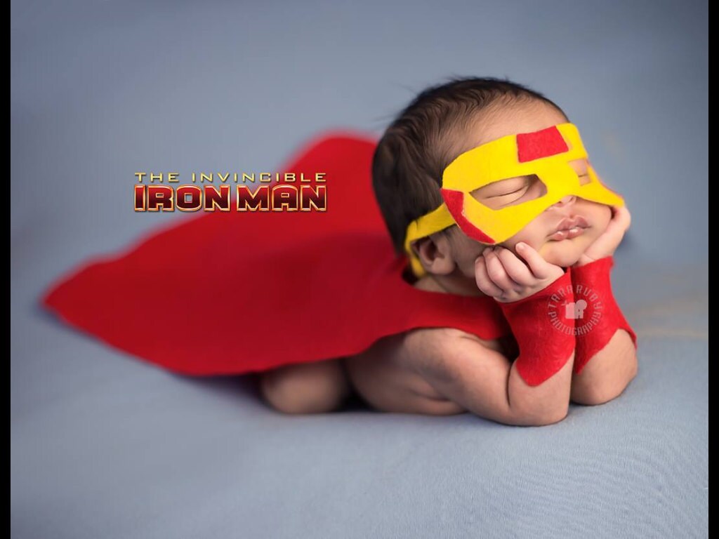 Iron man Photo prop Iron man baby iron man newborn