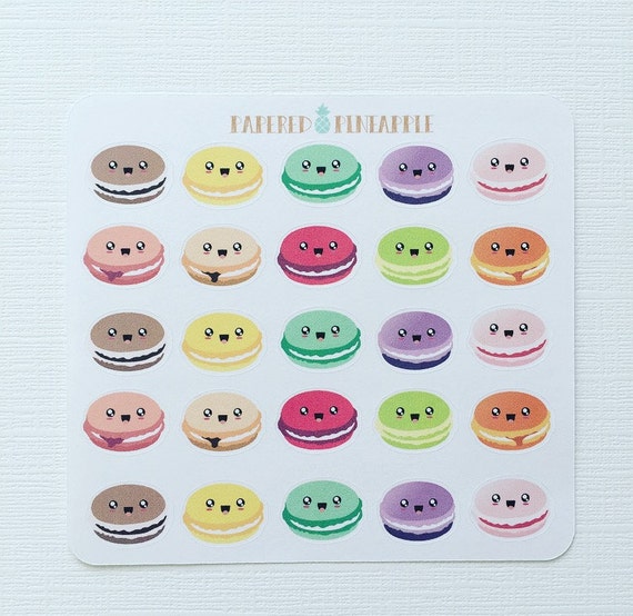 Mini Macaron Stickers Kawaii