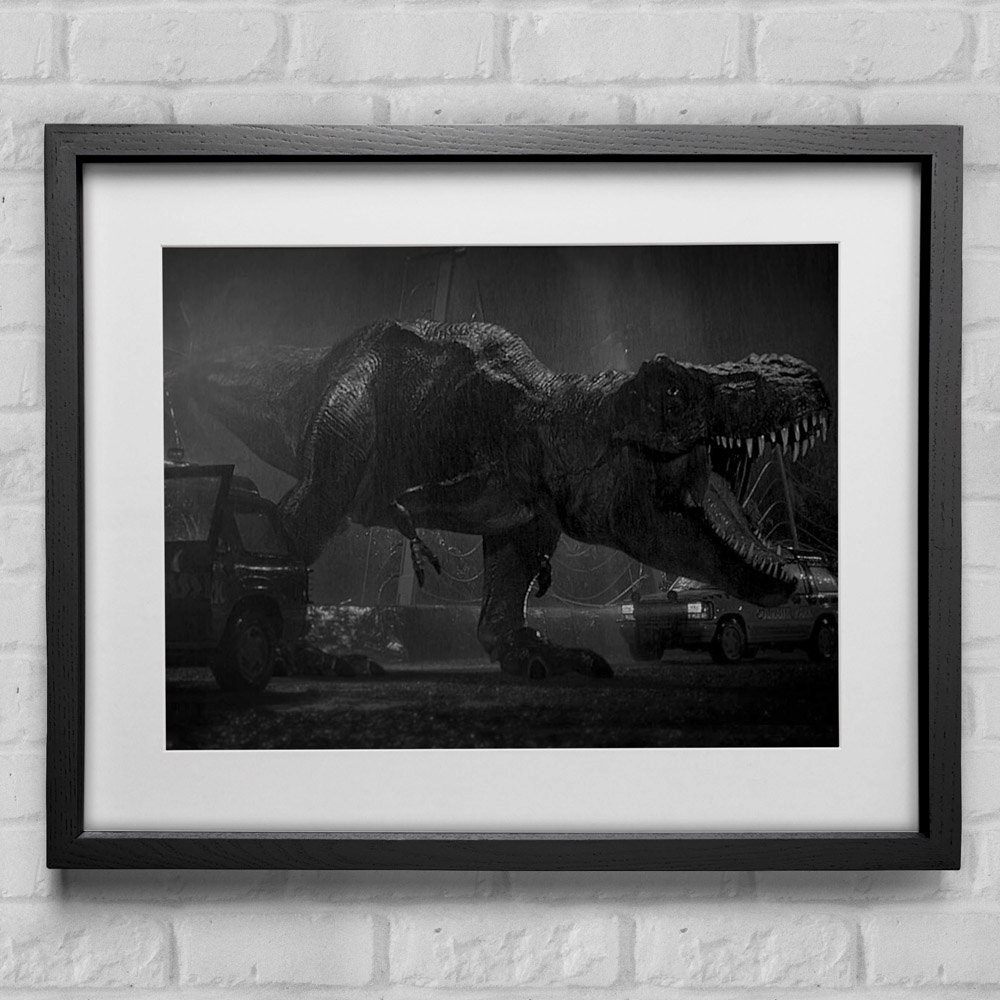 Photographic Poster Print Jurassic Park TRex Escape Movie