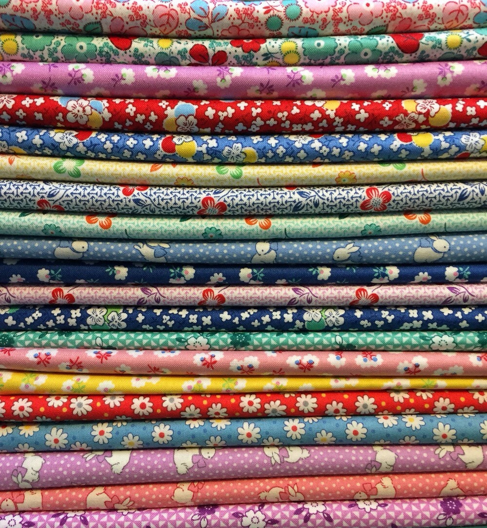 25 Fat Eighths Lot Quilt Fabric 1930s Repros Moda by PiperPark