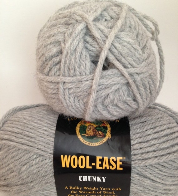Lion Brand Wool Ease Chunky Yarn ColorSilver Grey 153