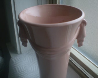Vintage Abingdom Pink Tassel Pottery Vase #133-P