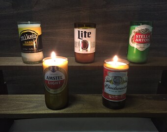 Custom Made To Order Beer Bottle Candles - Hand Made - Pick Your Bottles, Pick Your Scent - Beer Bottle Candle