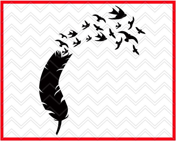 Download Feather flying birds Digital Cutting Files by CuteDigitalStore
