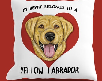 yellow lab throw pillows