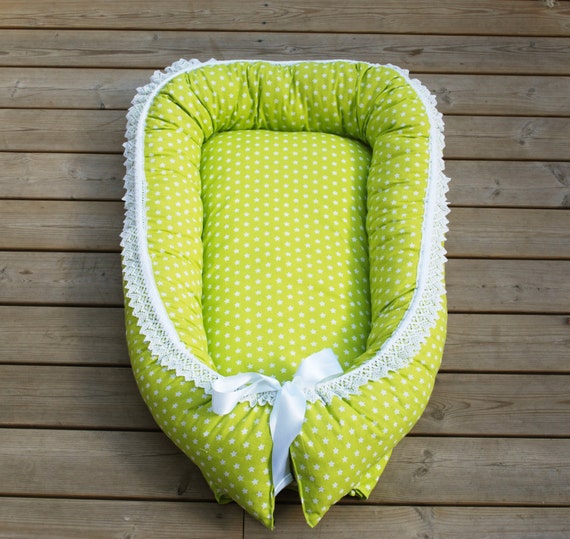 Green star babynest with wool filling sleep nest for by leonorafi
