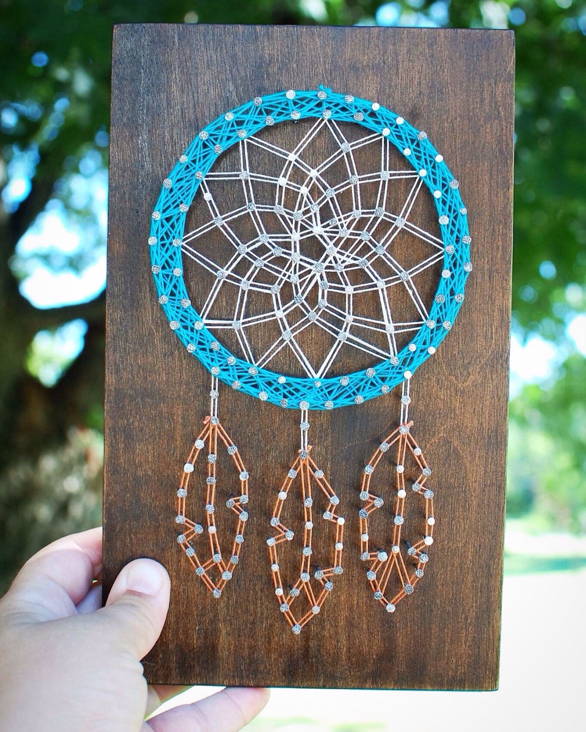 Made to order dream catcher string art by strungonnailsshop