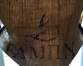 Rustic Burlap Custom Curtains, Homemade Custom Burlap Curtains, Burlap Curtains, Homemade Curtains, Unique Curtains, Rustic Curtains