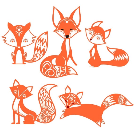 Download Cute Fox Cuttable Design SVG DXF EPS use with Silhouette