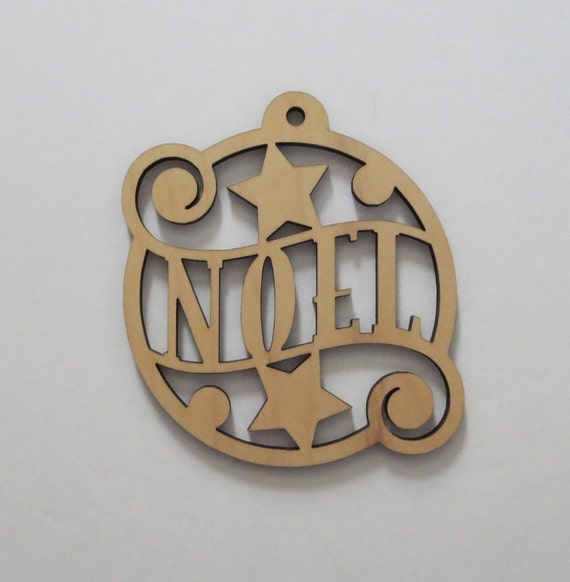 Laser Engraved Wood Christmas Tree Ornaments