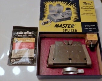 1950s Craig Master Splicer Mo. S-3, 8mm, 16mm, Movie Camera Film Splicer, Movie Editing Equipment, Movie Collections, Sound or Silent