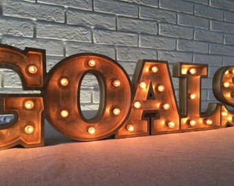 Custom sign Night light Wall Art, light up sign letters initials or monogram wall decor home decor illuminated sign personalized office sign