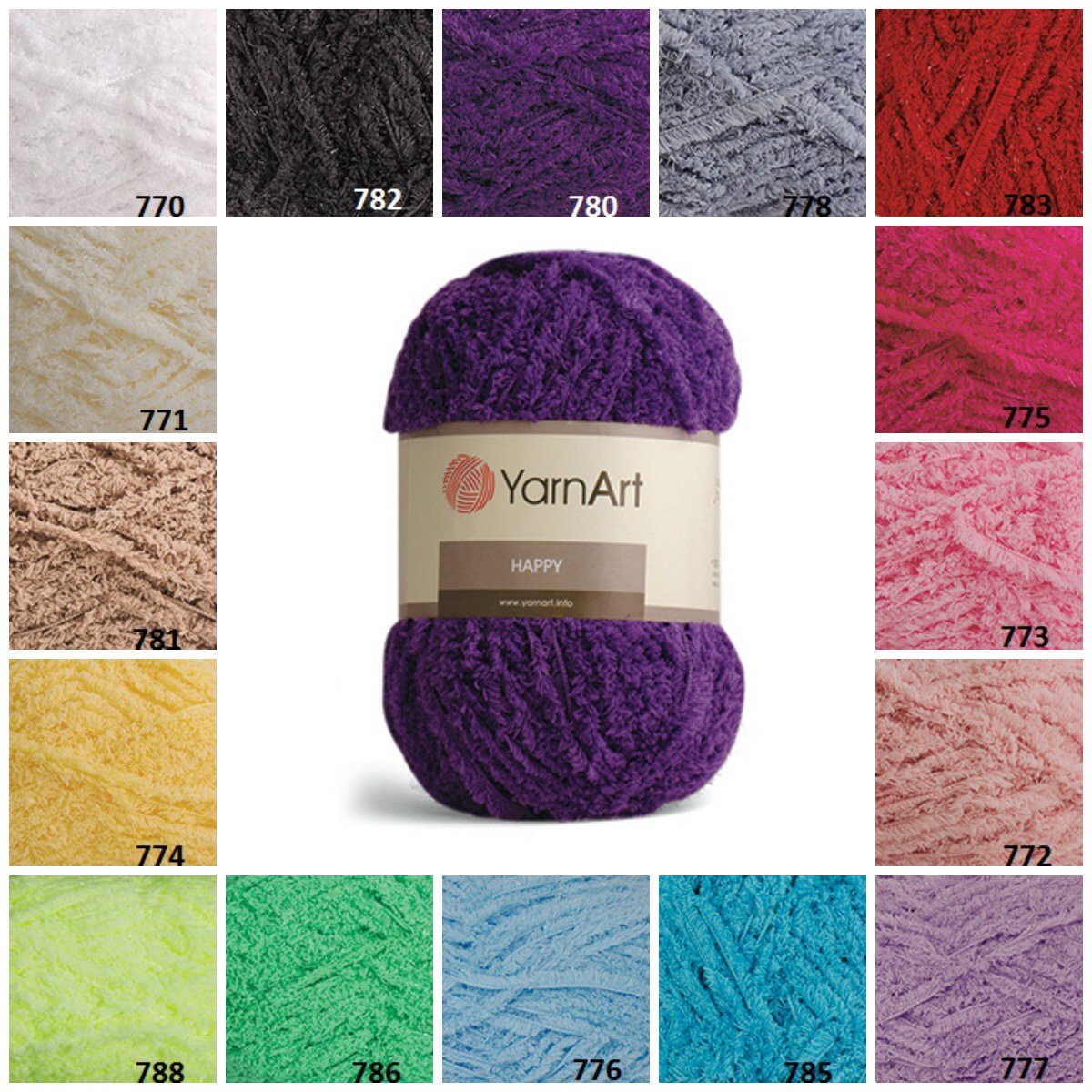 YarnArt HAPPY Terry Yarn Furry Yarn Knitting Yarn Terry