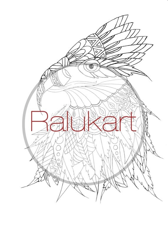 Adult Colouring Page Eagle