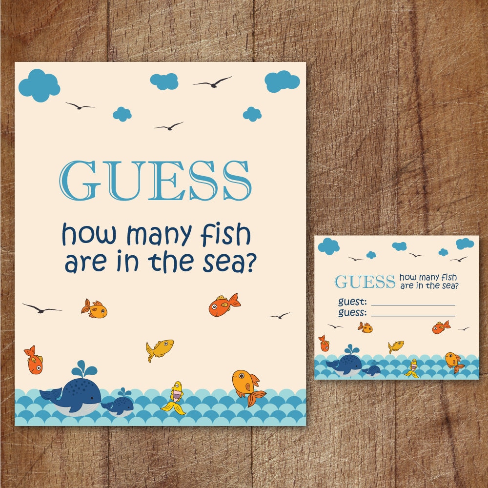 Fish In The Sea Guessing Game Guess How Many Fish Are In The