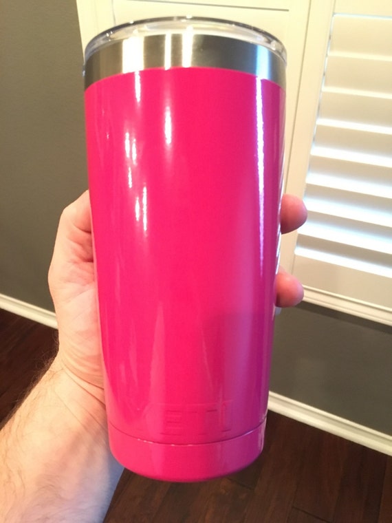 Hot Pink Yeti Rambler 20oz Powder Coated Yeti by MaddieandMyles