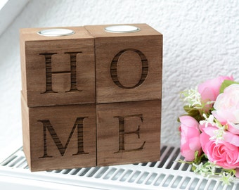 home decor candle holder Wooden Candle holder tea light wedding gift