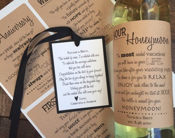 Wedding Firsts Wine Labels, Anniversary Wine Labels, Wedding Wine Labels, Engagement Gift, Wedding Gift, Shower Gift, WINE LABELS