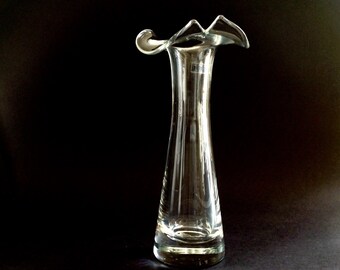Modernist Art Glass Vase - Krosno Glass Vase - Made in Poland
