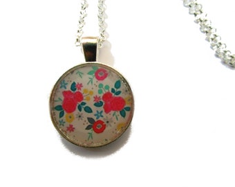 GIRLS FLOWER NECKLACE - Flower Girl Necklace - Girls Necklace - children's jewelry - Flower necklace - Pastel Necklace