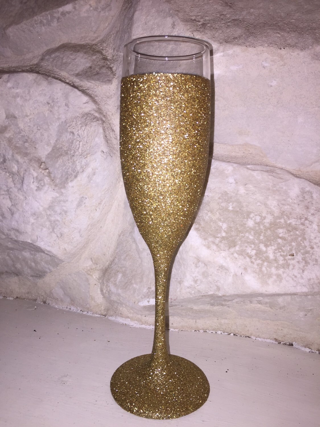Gold Champagne Flute Wedding Champagne Flute Glitter
