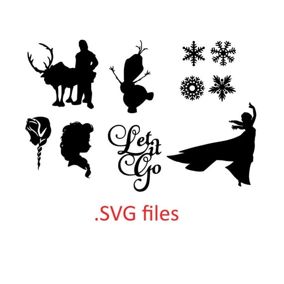 Download elsa frozen silhouette SVG file olaf DIY by OhThisDigitalFun