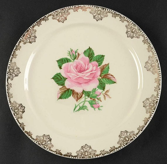 Vintage Paden City Pottery Co China American Rose Pattern
