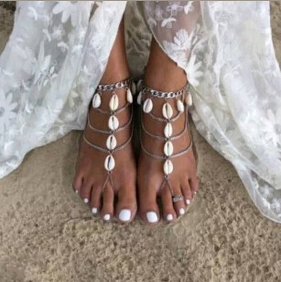 Barefoot Ankle Sandals Anklet Toe Ring By Freespiritfarmgirls