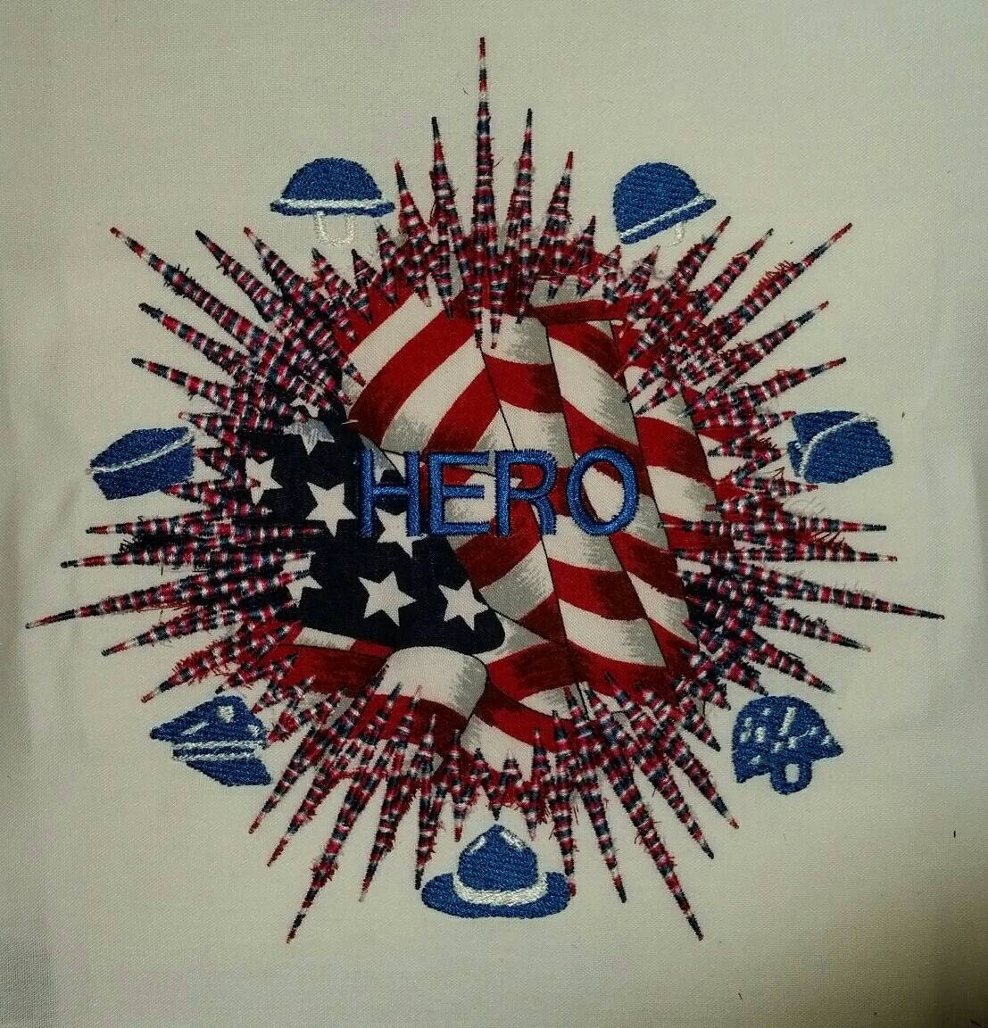 Memorial day embroidery design 1 design 4 sizes 8