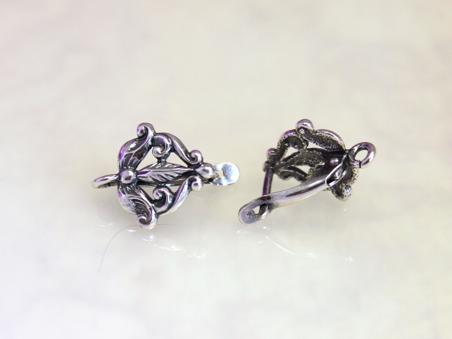 1 pair Earring Findings Leverback earrings English lock earrings Brass