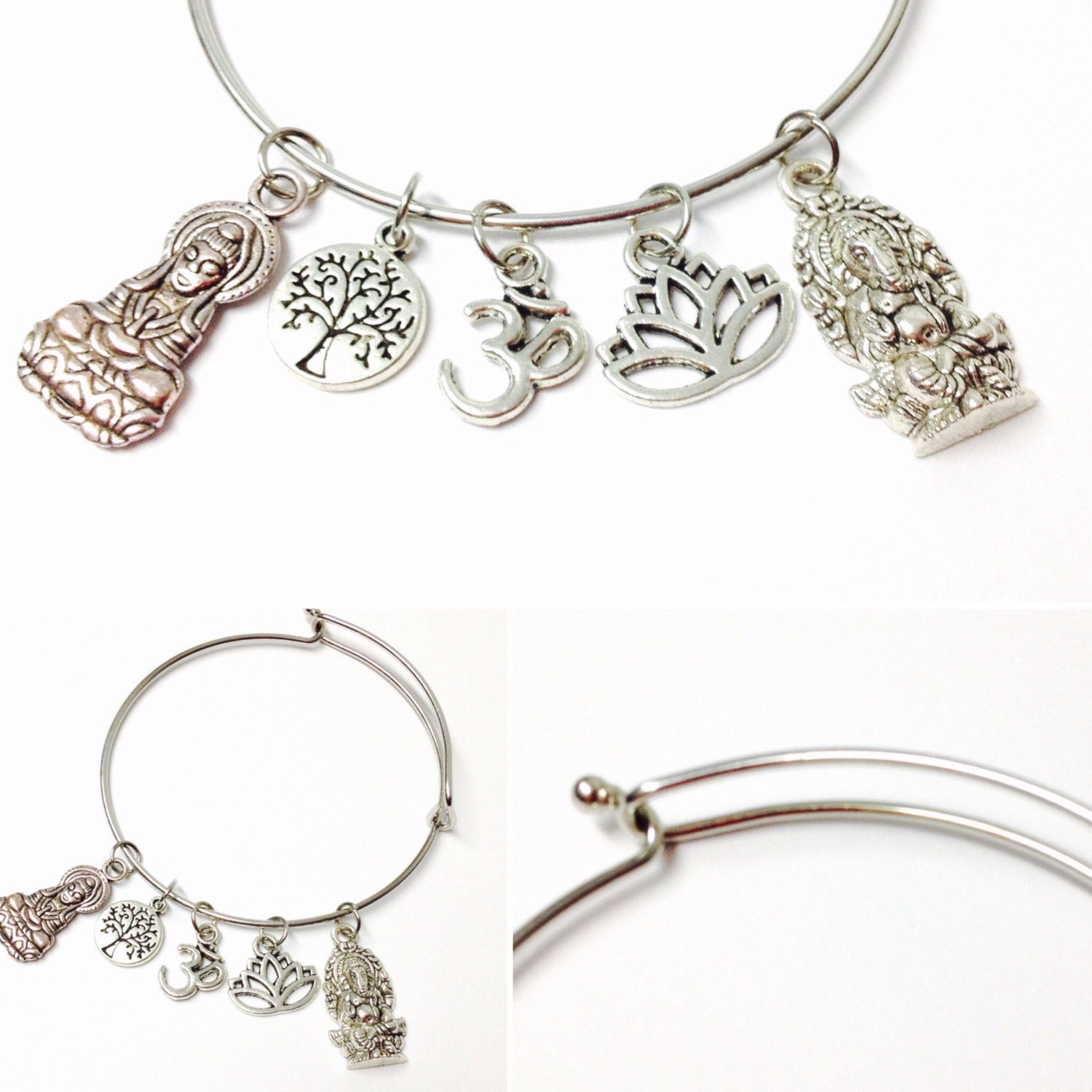 Yoga Charm Bracelet Mens Charm Bracelet Womens Charm