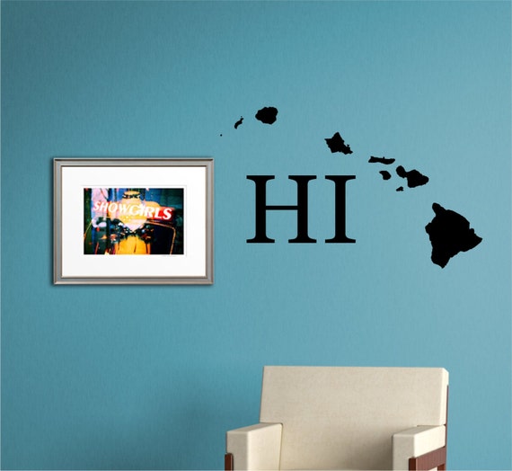 HI Hawaiian Islands Wall Sticker Decal Vinyl Stickers Decals