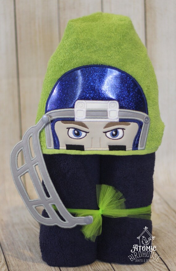Football Player Hooded Towel Kids Hooded Towel Towel for