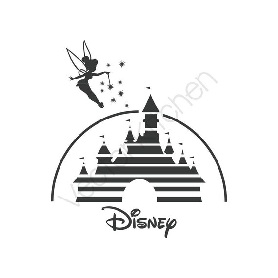 Download Disney Castle & Tinkerbell Inspired Cutting Template SVG ...