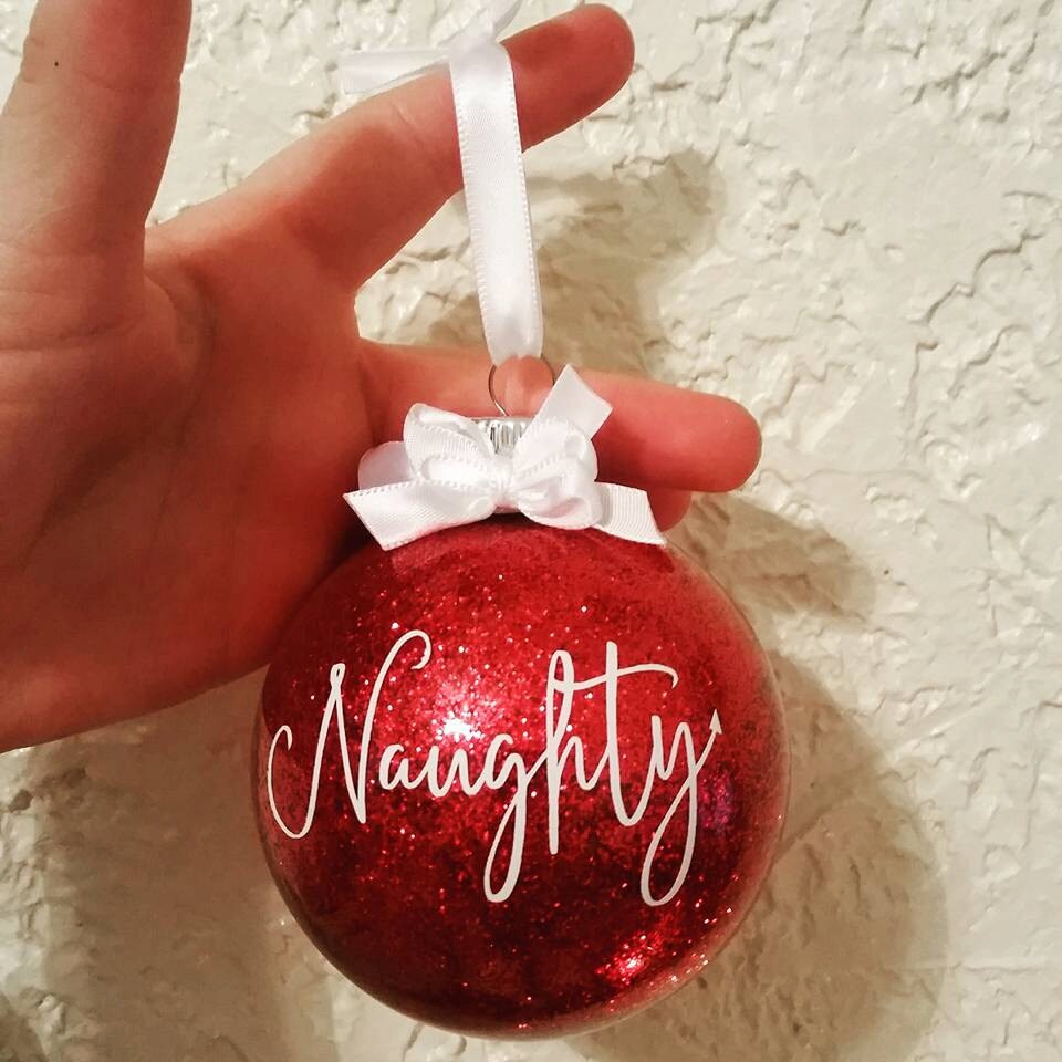 Naughty Or Nice Christmas Ornament By Littlewhiskeyrose On Etsy