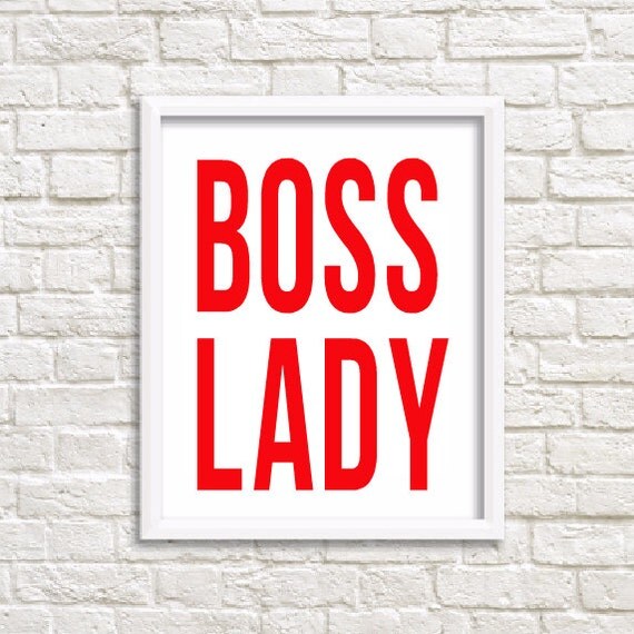 Boss Lady Gift Set / Boss Lady Vinyl Art Print / Boss Lady Mug