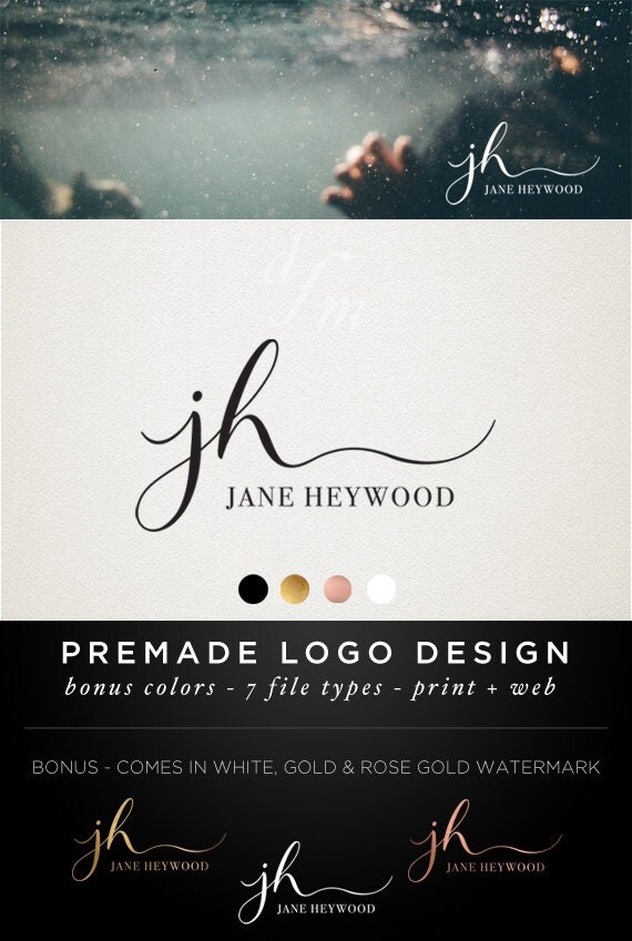 Premade Logo Design Modern Calligraphy Font Hand Lettering Premade Logo Design Modern Calligraphy Font Hand Lettering