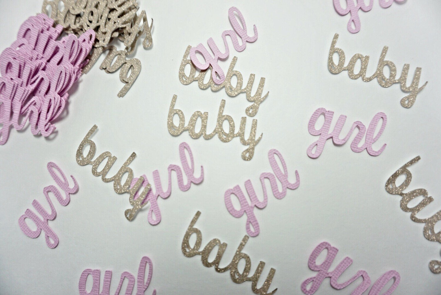 Baby girl confetti. Baby shower confetti. Girl by LinnTwins