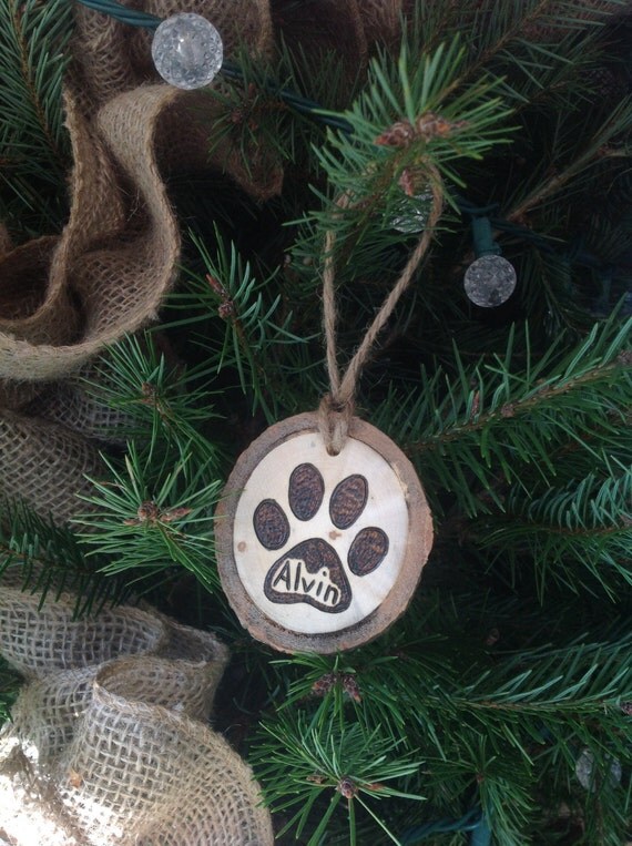 personalized pet paw christmas ornament personalized pet paw christmas ornament