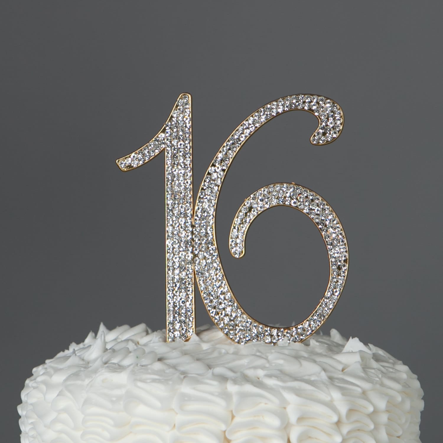 Download Sweet 16 Gold Cake Topper Sixteen 16th Birthday Decoration