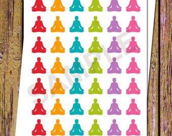 42 Yoga Planner Stickers Fitness Stickers Yoga Class Stickers Functional Stickers Icon Planner Stickers Yoga Lesson Exercise Workout A28